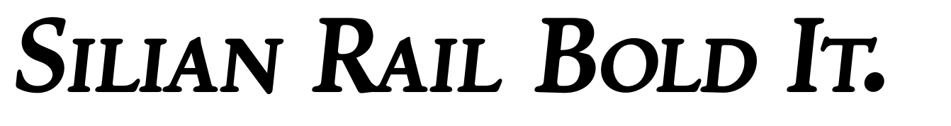 Silian Rail Bold Italic